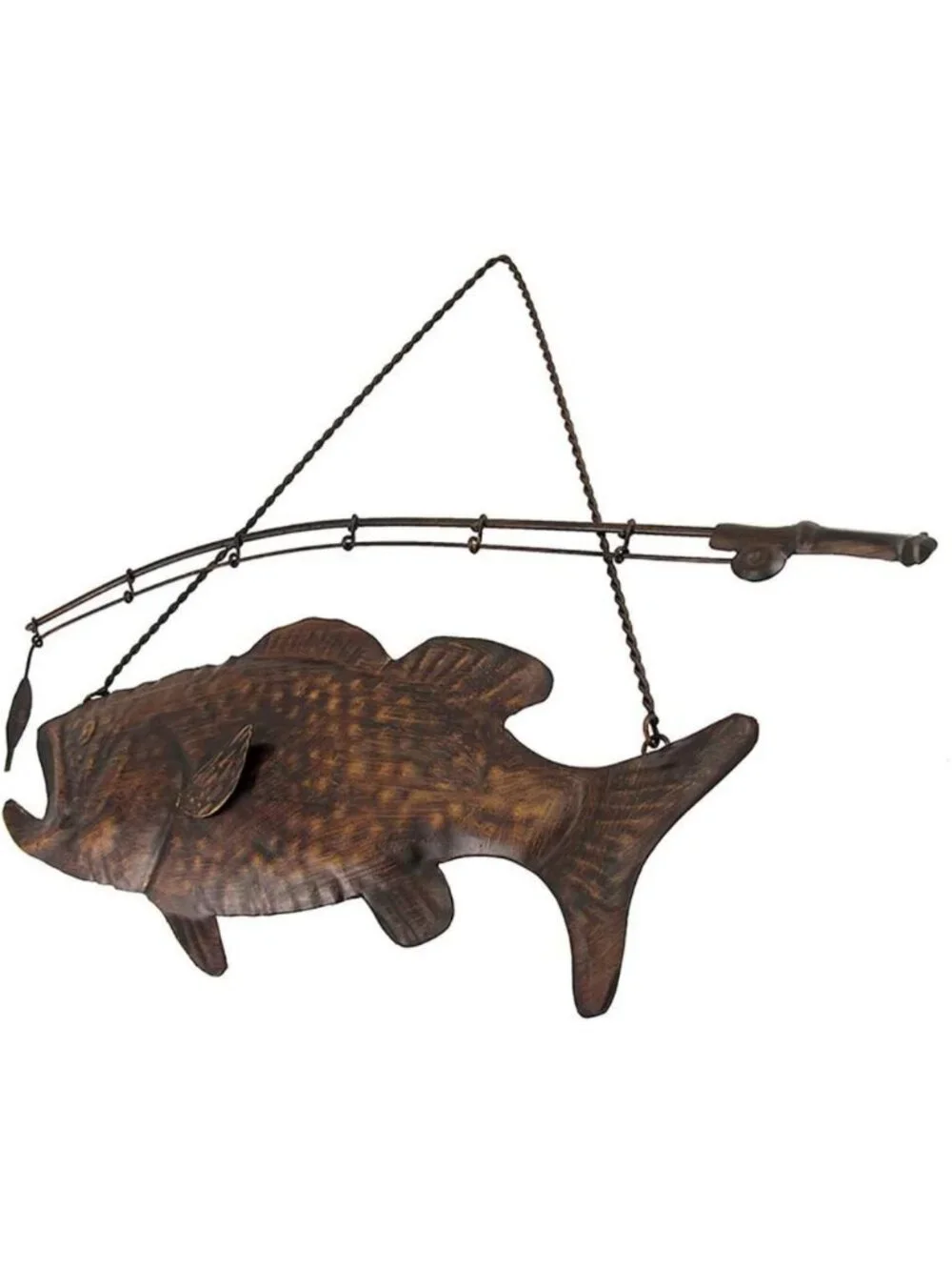 Rustic Largemouth Bass Metal Wall Art | 14